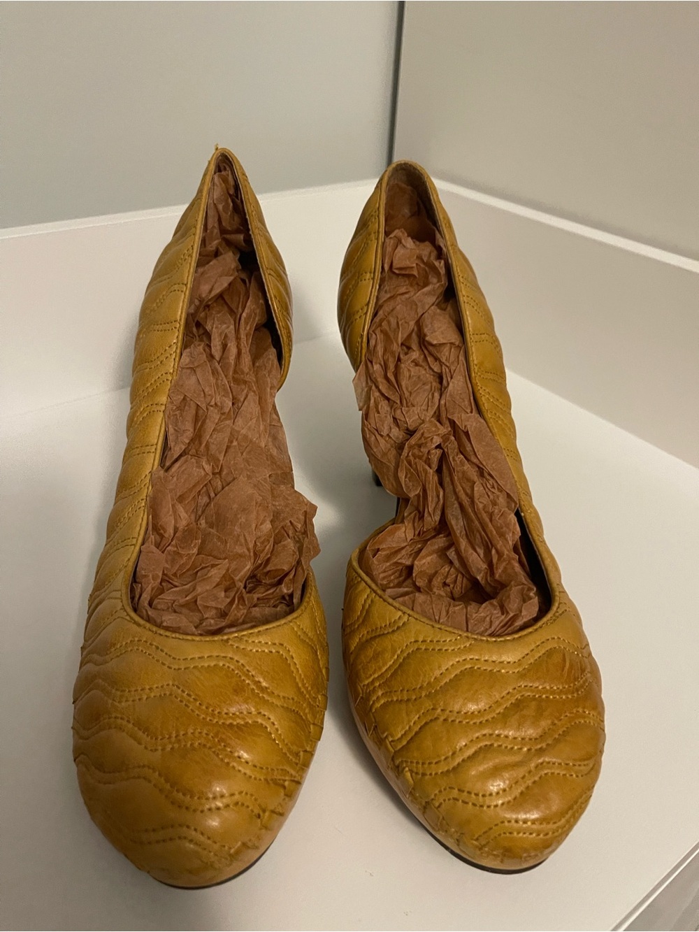 Anthropologie Schuler & Sons Waving Grains D’Orsay Pumps – Size 8.5B – Rare